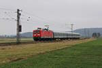 WEE 112 189-6 erreicht den Bahnhof Möttingen mit dem RB89-Ersatzzug von Donauwörth nach Aalen.