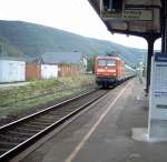 Am 10.10.2004 war die 112 180 mit einem IC nach Koblenz unterwegs.