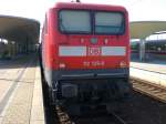 Detailansicht von 112 125-0 in Wolfsburg Hbf.