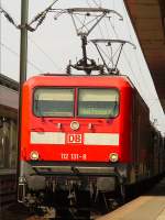 BR 112 131-8 stand am 07.04.2009 in Hannover Hbf.Interresant das beide Stromabnehmer oben waren.