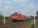 112 140-9 beschleunigt den RE 21423 Lbeck Hbf - Hamburg Hbf nach kurzem Aufenthalt in Reinfeld (Holst.) Richtung Bad Oldesloe.