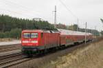 112 113 mit RE 3 nach Schwedt am 11.11.2010 in Eberswalde