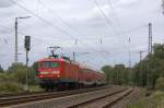 Am 06.09.2011 waren 2 112er auf der Linie RE4. Hier die 112 160 in Kohlscheid.
