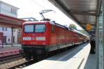 DB RE 7 (BR 112 - 112 102-9) Schwerin Hbf am 18. Juli 2013.