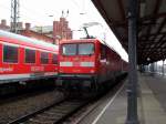 Am 29.03.2015 kam die 112 115 von der DB aus Richtung Salzwedel nach Stendal und fuhr weiter in Richtung Berlin.