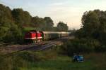 Sonderzug DPE 95986 mit blauer Schwalbe bring Reichsbahnflair ins Vogtland. Am 12.09.2015 passierte die 112 565 mit ihrem Sonderzug gerade Liebau/Pöhl.
