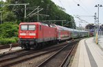 112 149-0 erreicht am 30.5.2016 mit dem RE70 (RE21022) von Hamburg Hauptbahnhof den Endbahnhof Kiel.