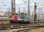 182 016-6 und 112 180 stehen am 01.August 2016 abgestellt im Leipziger Hbf.