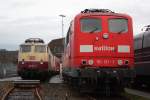 DB 113 311-5 neben 151 121-1 im DB Museum Koblenz am 4.12.2011