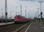 113 309-9 zieht am 15.August 2013 einen PbZ nach Mnchen durch Grokorbetha Richtung Naumburg.