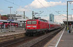 114 016-9 steht am 03.09.2017 mit dem RE 4520 (Frankfurt (Main) Hbf - Fulda) in Frankfurt(Main)Süd.