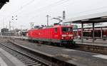 DB 114 027-6 am 13.01.2019 in Stuttgart Hbf. Sie brachte zuvor den RE 19918 aus Nürnberg Hbf.