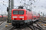 DB Regio 114 037 erreicht als RE50 seine Endstation, 5. Januar 2022. Frankfurt (Main) Hbf