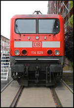 DB Regio 114 029 beim Tag der offenen Tür am 31.08.2024 im DB Werk Dessau.