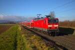 DB Regio 114 038 mit RE30 bei Nieder-Mörlen am 11.01.25