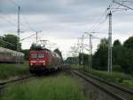 Nchste Station in Blankenfelde, wo ich sehr oift fotografiert wurde ;-). Unser erstes Motiv bei ganz tollem Wetter war die 114 024-3 mit ihrem RE 3 nach Wnsdorf - Waldstadt.