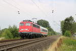 115 448 mit dem PbZ2453 aus Hamburg auf dem Weg nach Dortmund bei der Durchfahrt in Sythen am 28.7.18