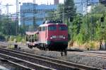 115 323 berfhrt am 01.08.09 einen Autotransportwagen vom Hbf nach Mnchen-Ost