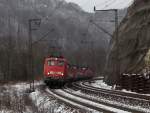 BR 115 mit vier 120 auf der Geislinger Steige am 04.01.2010