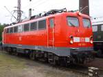 Eine Teilnehmerin an der 175-Jahr-Feier der Eisenbahn 2010 in Osnabrck am 19.09.2010. Die Krauss-Maffei 18223 aus dem Jahr 1957. Mit  richtigem  Namen heit die Gute 115 152. Nach ihrem aktiven Dienst wurde die Maschine vom Verein E 10 e.V. als Museumslok bernommen.