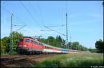 115 350 mit EC aus Binz am 13.06.2011 auf dem Weg nach Bergen auf Rgen.