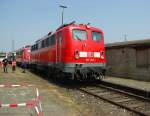 115 152-1 in der Lokausstellung beim Frhlingsfest und 10 jhrigen Bestehens des DB Museums Koblenz-Ltzel am 21.05.2011.