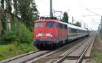 115 293 zog den PbZ 2466 Leipzig - Halle - Berlin am 30.08.11 durch Brehna.