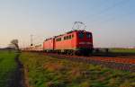 PbZ gezogen von 115 198-4 bei Allerheiligen am Abend des 28.3.2012