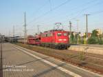 Lutherstadt Wittenberg, 14.06.06: EN228 Wien -Berlin wartet auf das Abfahrtsignal zum Endspurt.