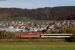 115 459-0 mit dem IC 186 (Zürich HB-Stuttgart Hbf) bei Rietheim 28.10.16