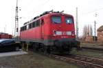 139 554-0 am 20.02.2011 im Bw des Rbf Bremen Grpelingen.

