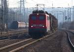 Der Suppenzug - 

Viele Eisenbahnliebhaber kommen wegen ihm ins Saarland.

Der  Suppenzug , Flssigeisentransport zwischen Dillingen Saar (Hochofen) und Saarstahl Vlklingen. Im Normalfall hngen zwischen 3 und 5 Torpedowagen an der Lok.

139 554 bringt die leeren Wagen aus Vlklingen zurck nach Dillingen und durchfhrt gleich Ensdorf Saar.

22.02.2012