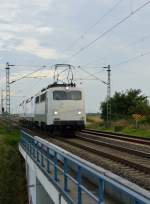 Am Abend des 3.10.2013 kommt die 139 558-1 von Railadventure mit zwei PCW-Loks am Hacken bei Allerheiligen durch gefahren....es sind die Lok 192 692 und 193 822-4 die anhngen.