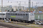 railadventure Lok 139 558-1 ist beim Badischen Bahnhof abgestellt. Die Aufnahme stammt vom 20.11.2017.