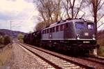 30.April 1992 Mein Dienstauftrag mit 140 261-9  Überführung der 52 8186 und 52 8077 mit Hg 30 Km/h von Würzburg nach Heilbronn als G 93461 zu fahren im Gegengleis von Wittighausen bis Überleitstelle bei Grünsfeld Bild 2