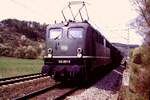 30.April 1992 Mein Dienstauftrag mit 140 261-9  Überführung der 52 8186 und 52 8077 mit Hg 30 Km/h von Würzburg nach Heilbronn als G 93461 zu fahren im Gegengleis von Wittighausen bis Überleitstelle bei Grünsfeld Bild 1