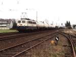 140 638-8 mit Gterzug nach Osnabrck bei Bruchmhlen am 25-03-2000.