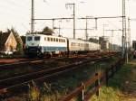 140 773-3 mit einem Elzug Rheine-Emden in Leer am 14-9-1991.