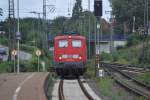 RHEINE (Kreis Steinfurt), 29.08.2010, Güterlok 140 678-4 vor einem IC (!) nach Berlin Ostbahnhof