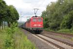 140er Doppeltraktion, 140 837-6 fhrend, mit PKP Kohlezug in Fahrtrichtung Sden. Aufgenommen in Wehretal-Reichensachsen am 14.06.2013.