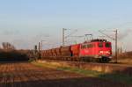 Am 13.November 2013 war DBSR 140 368 mit EK 53791 aus Hannover-Linden Gbf bei Elze(Han) auf dem Weg nach Gttingen Gbf.