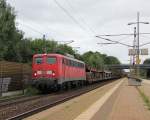 140 799-8 mit leeren Autotransportwagen in Fahrtrichtung Seelze.