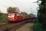 140 434 mit Gterzug Richtung Bremen am 31.10.1995 in Klecken