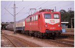 140496 mit N 7330 nach Mosbach am 10.8.1989 im Bahnhof Osterburken.