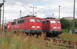 Beide BR der DB(Cargo)Schenker AG im Abstellbereich W5 des Bf Berlin Lichtenberg aufgenommen im Juni 2009.