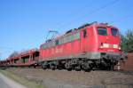 DB-Altbauloks sieht man hier in Nordosthessen noch ausreichend. 140 057 zieht ihren Gterzug in Richtung Hnebacher Tunnel und Eisenach.