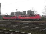 die 140 831-9 und 140 789-9 am 16.3.07 in Oberhausen Osterfeld-Sd