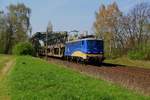 140 870-7 EVB am 18.04.2018 hat gerade den Mittellandkanal bei Woltorf überquert