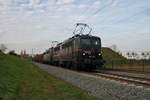 EBS 140 811-1 und 140 815-2 mit Holzwagen in Hanau Rauschwald am 08.11.20 