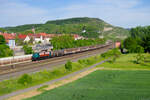 140 850 BayernBahn mit dem Henkelzug bei Retzbach-Zellingen Richtung Gemünden, 01.06.2021